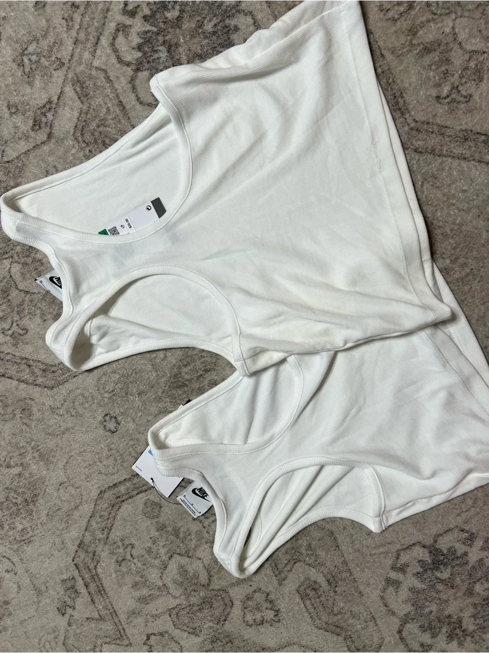 Nike Sportswear White Girls' Ribbed Tank Top